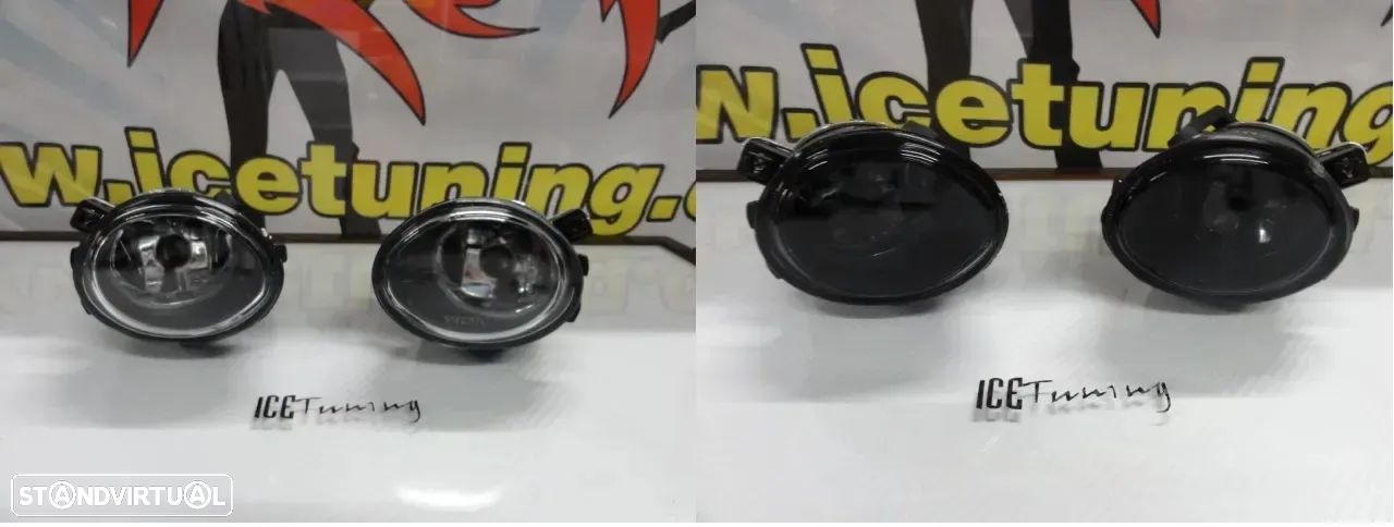 Farois de nevoeiro com luz branca 5000k para BMW E46 PACK M, M3 / BMW E39 PACK M, M5 em Cristal ou em fundo smoke - 1