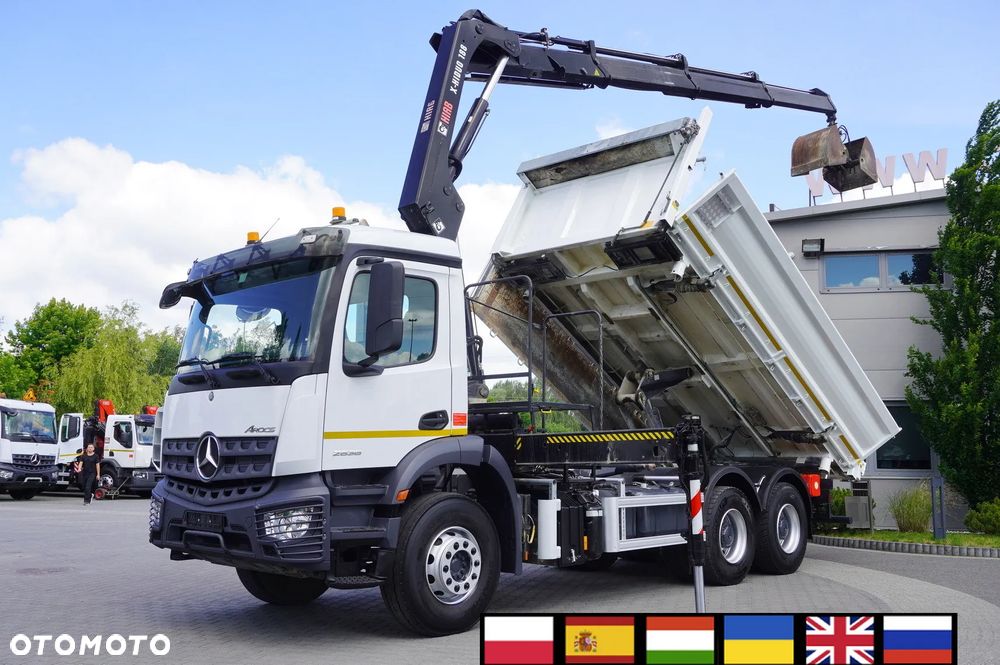 Mercedes-Benz Arocs 2636 6×4 / 100 tys. km! / HIAB X-Hiduo 188 / rotator / Wywrotka 3-stronna - 1