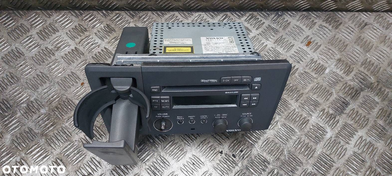 RADIO ODTWARZACZ + UCHWYT NA KUBEK VOLVO V70 I S70 8651155-1 - 4