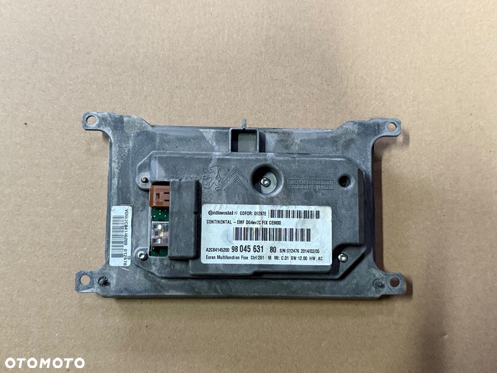 RADIO NAWIGACJA Z WYŚWIETLACZEM PEUGEOT CITROEN 9806709180 A2C84145200  -WYSYŁKA- - 2