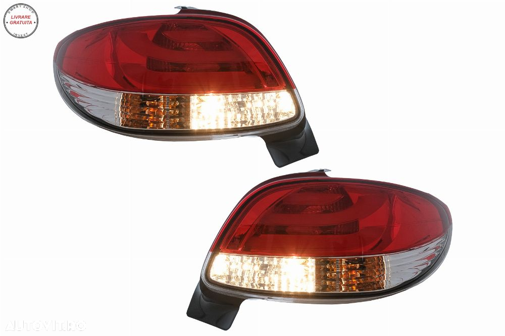 Stopuri Peugeot 206 HatchBack 3/5 usi (1998-2004) Rosu & Alb- livrare gratuita - 13