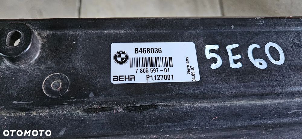 BMW 5 E60 E61 Obudowa chłodnicy Kaseta Rama Obudowa chłodnic 7805597 - 5