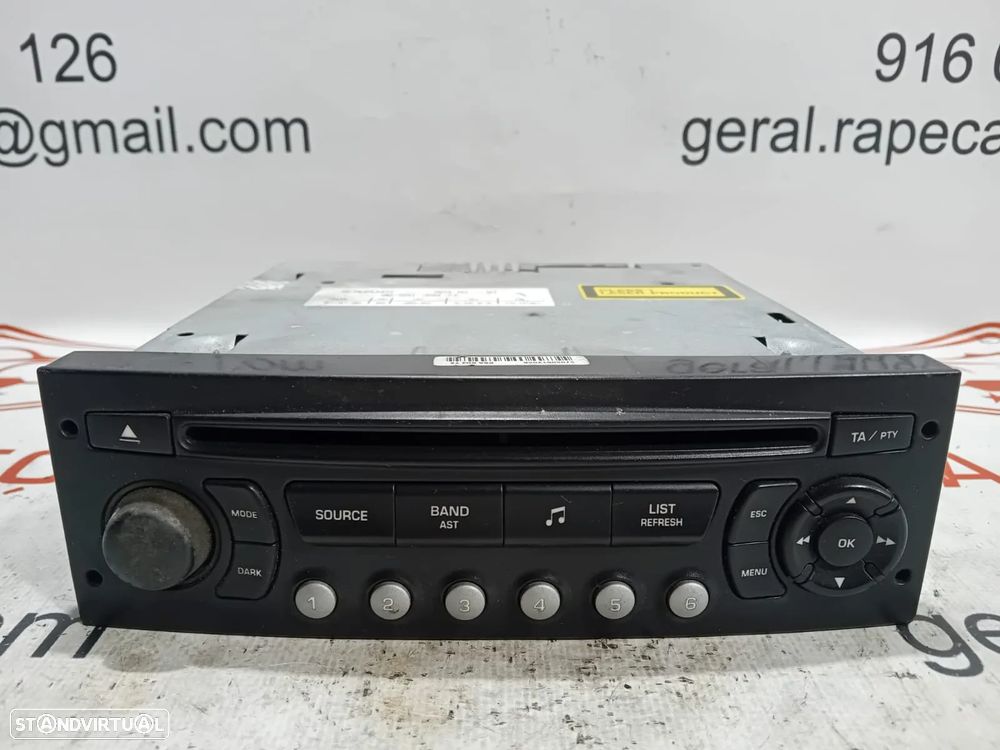 Auto Rádio Peugeot 307 Blaupunkt PSA 7645038392 Original - 1