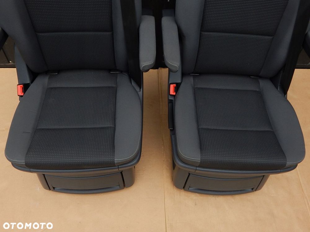 vw t5 lift t6 t6.1 multivan fotel nieobrotowy tył ii rząd team komplet - 5