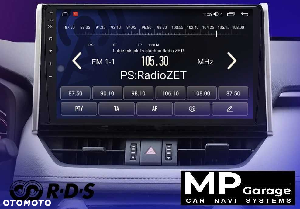 Radio Nawigacja Android Toyota Rav4 2018 Qled 4G CarPlay/AA - 4