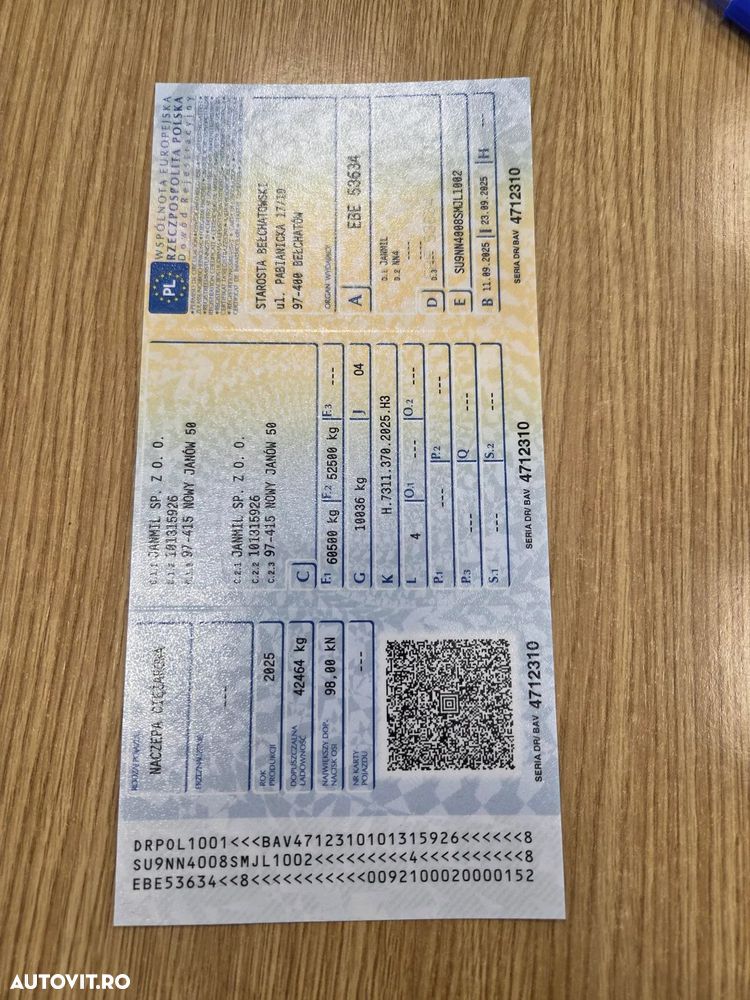 Janmil TRAILER 4 axe, rampe DUBLE, util 55t, axe SAF, Anv Goodyear, 2 roti rezerva, 2 axe viratoare, extensii lemn la 3m latime, obloane gat lebada, produs POLONIA, axa liftabila, garantie 1 an, leasing 5 ani cu rata lunara 6500 lei, PROMOTIE 67900 EUR+Tva - 24