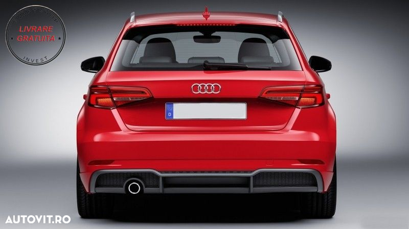 Difuzor Bara Spate Audi A3 8V Sline Facelift (2016-2019) Hatchback Sportback RS3 D- livrare gratuita - 17