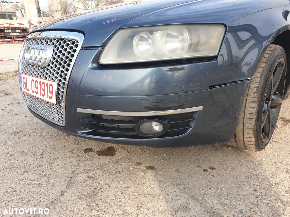 Bara Spoiler Fata Completa cu Grila si Emblema cu Defect Audi A6 C6 NFL Non Facelift 2004 - 2008 Culoare LZ7R [K1890] [K1891] [K1892] [K1893] [K1894] [K1895] - 2