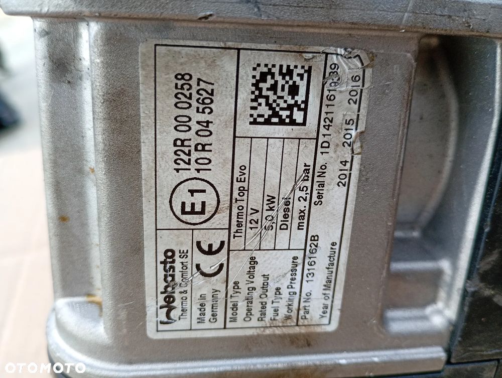 BMW 64.12-2296566-02 122R000258 WEBASTO OGRZEWANIE POSTOJOWE - 4