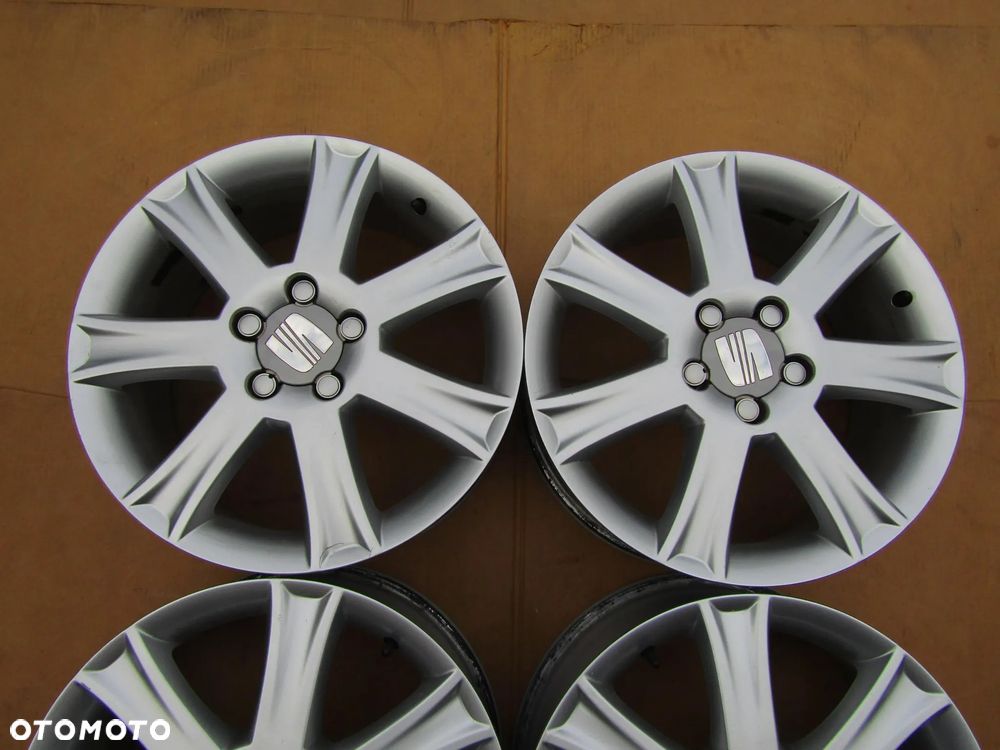 4x Felgi Aluminiowe 17 Seat Leon Altea VW Caddy Golf V VI T4 Jetta Skoda Octavia II 7 j 5x112 ET54 piasta 57,1 nr oryginału 1P0601025J - 5