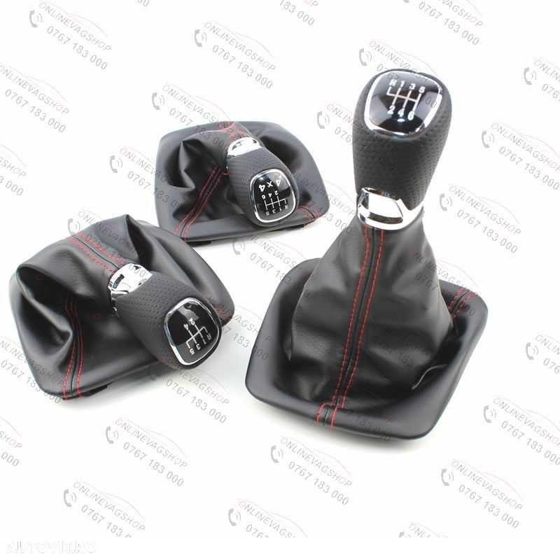 Nuca piele perforata 4x4 Skoda Octavia 2 , Skoda Yeti + manson schimbator - 2