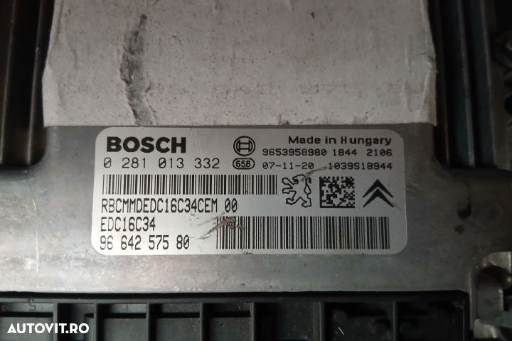 Calculator motor ECU 9664257580 0281013332 9664257580 0281013332 Peug - 2