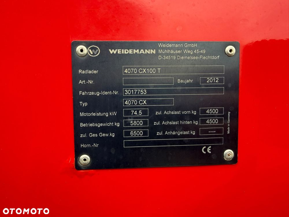 Weidemann 4070  CX 100  SCHAFFER 6390T - 12