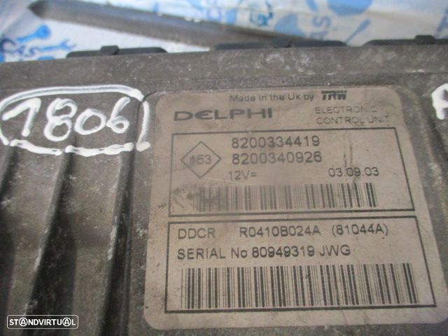 Centralina 8200334419 8200340926 RENAULT GRAND SCENIC 3 FASE 1  LONG 2010 1.9DCI 130CV 5P CINZA ESCURO DELPHI - 4