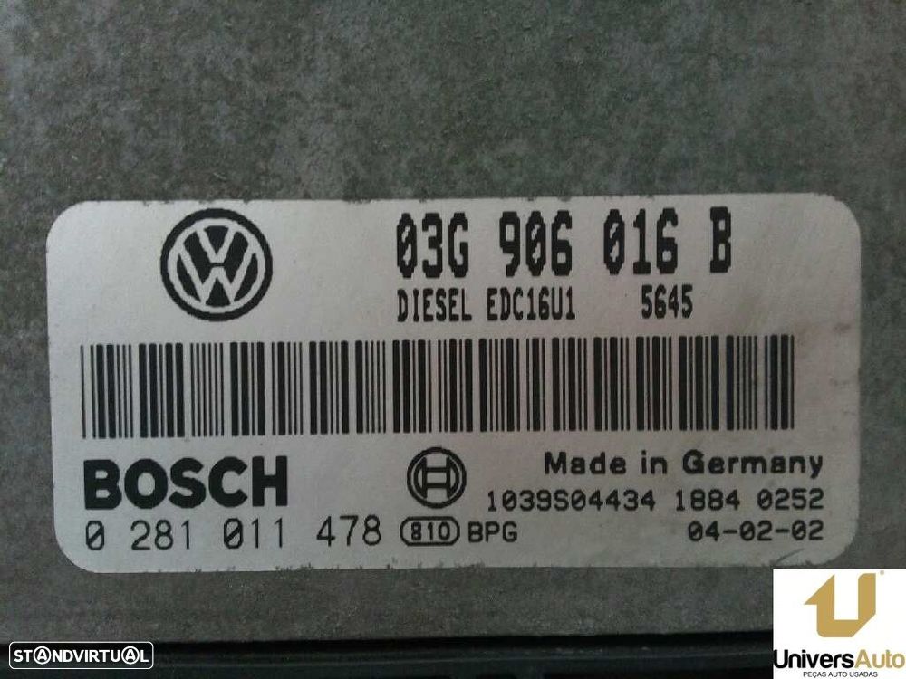CENTRALINA MOTOR UCE VOLKSWAGEN GOLF V 2004 -03G906016B - 3