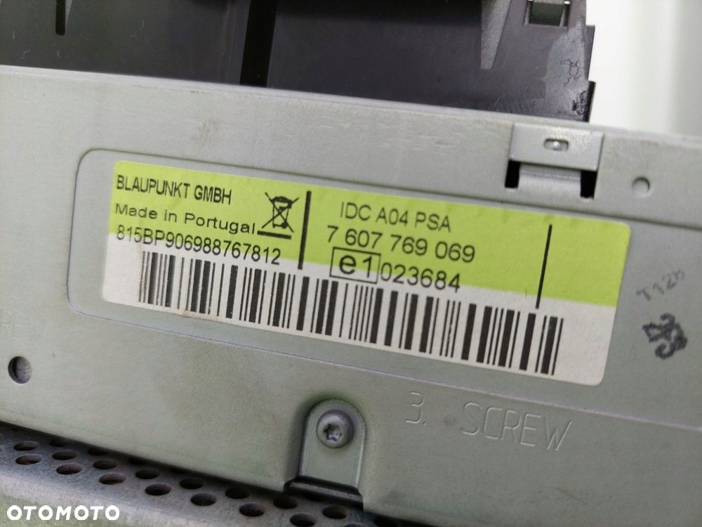 Radio ZMIENIARKA Citroen C3 I 2005-2009 R FL 96633220XT 96632919XT - 4