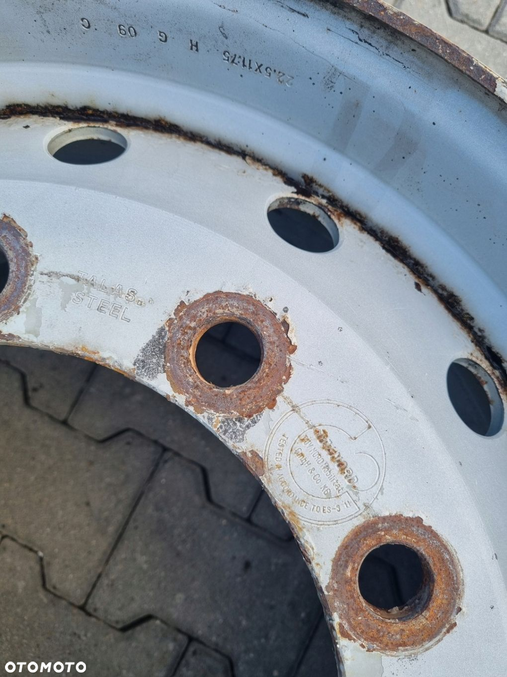 FELGA STALOWA PRZÓD PRZEDNIA SZEROKA 22,5 X 11,75 ET 120 TIR - 9