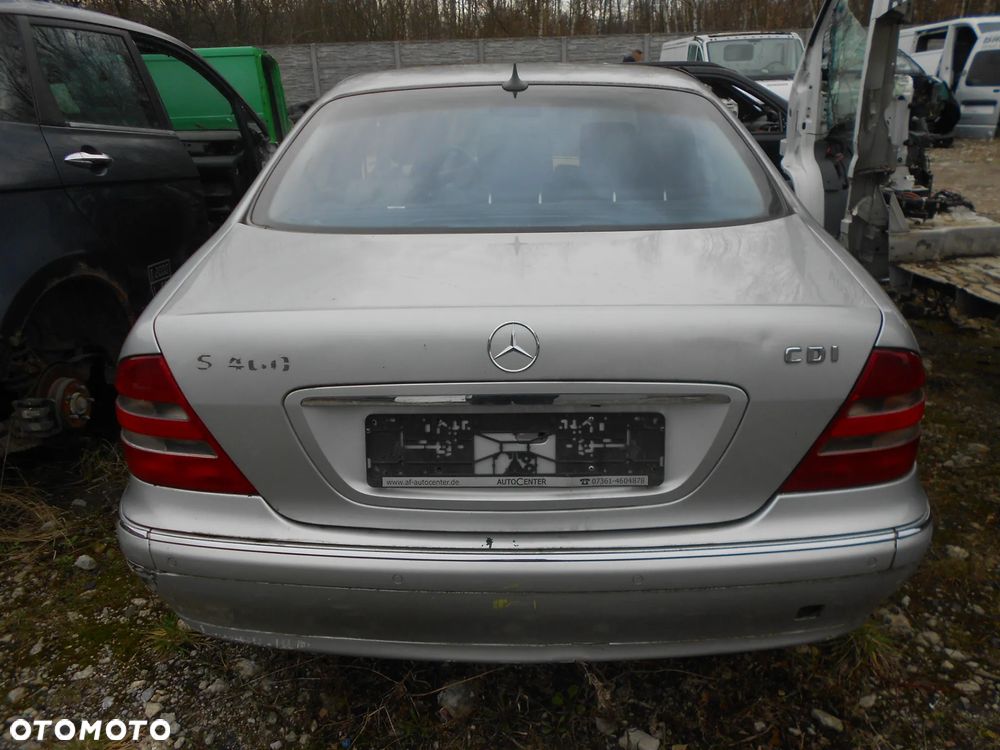 MERCEDES S KLASA S400 V8 CDI W220 KOD LAKIERU 744 SREBNY BRYLANTOWY SILNIK SKRZYNIA AUTOMATYCZNA PNEUMATYKA ZAWIESZENIE MASKA KLAPA LAMPY ZDERZAK - 7