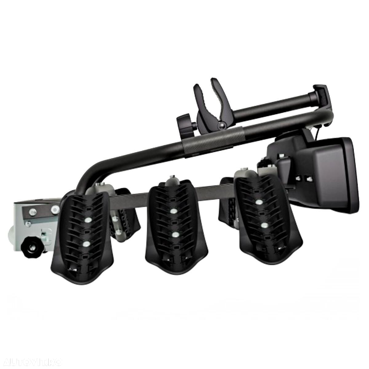 Suport 3 biciclete Peruzzo Siena 669/3N cu prindere pe carligul de remorcare, Negru - 3