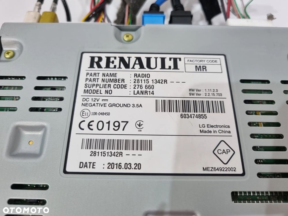 RENAULT ESPACE MEGANE IV TALISMAN RADIO NAWIGACJA MADUŁ 281151342R - 5