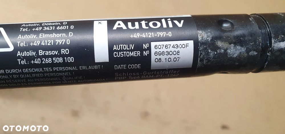 Zapinka napinacz pasa zapinki tył tylna nabój BMW 3 E91 6983008 - 6