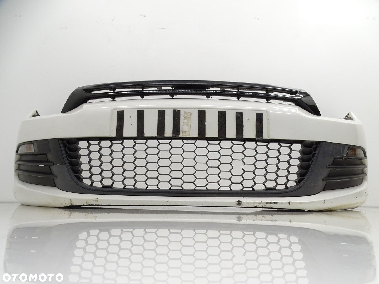 KPL ZDERZAK PRZÓD PRZEDNI  GRILL VW SCIROCCO III 1K8 2008-2014R BIAŁY LB9A - 2