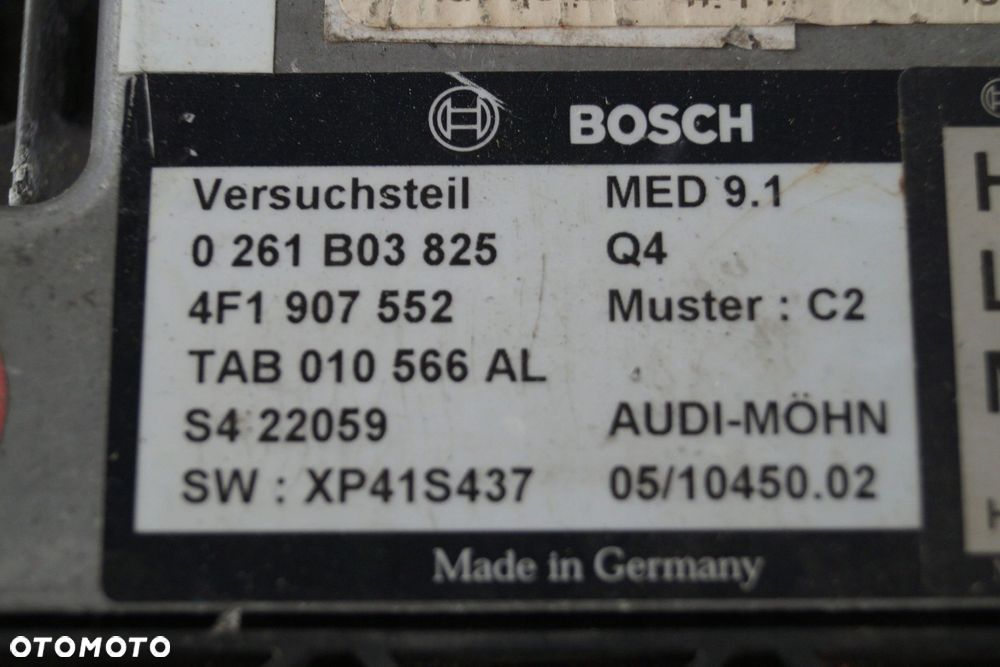 audi s6 rs6 c6 5.2fsi sterownik silnika 4f1907552 - 3