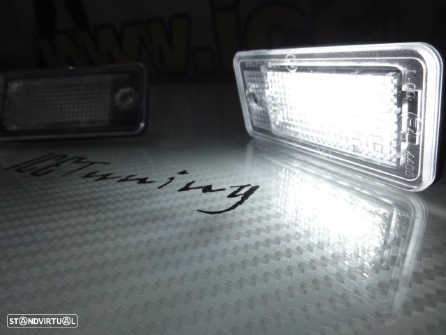 Suporte De Lampada De Matricula Com Led Branco Para Audi A3 8P, A4 B6, B7, A6 4F, A8, Q7, A5 - 22
