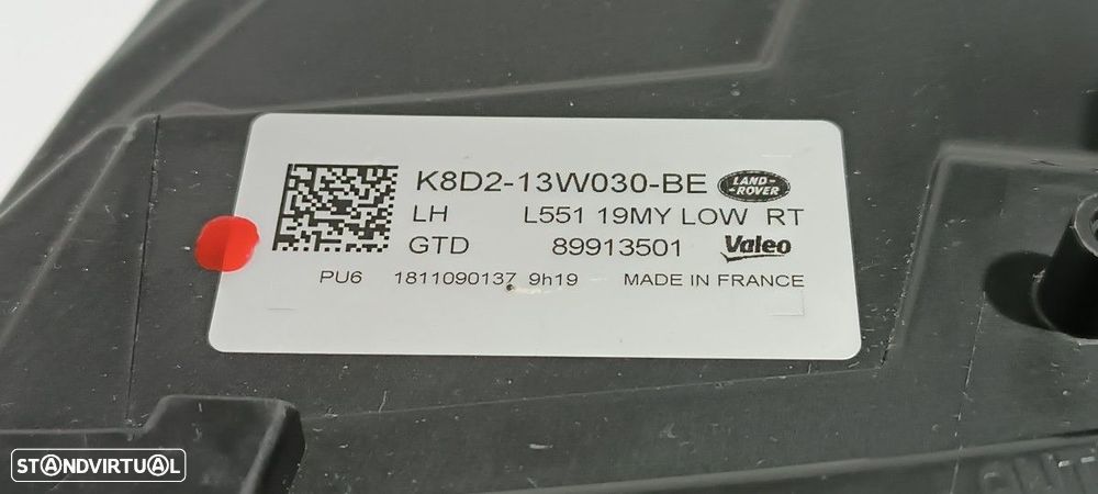 FAROL ESQUERDO LAND ROVER RANGE ROVER EVOQUE EVOQUE - 5