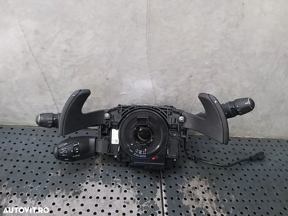 Bloc manete semnalizare stergator parbriz tempomat cu spirala volan si padele citroen c5 aircross 98312669zd - 1