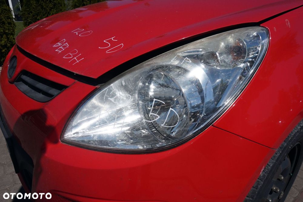 MASKA ZDERZAK BŁOTNIKI LAMPY I20 I BH  HYUNDAI 2008-2012 CZERWONY PRZÓD KOMPLETNY - 16