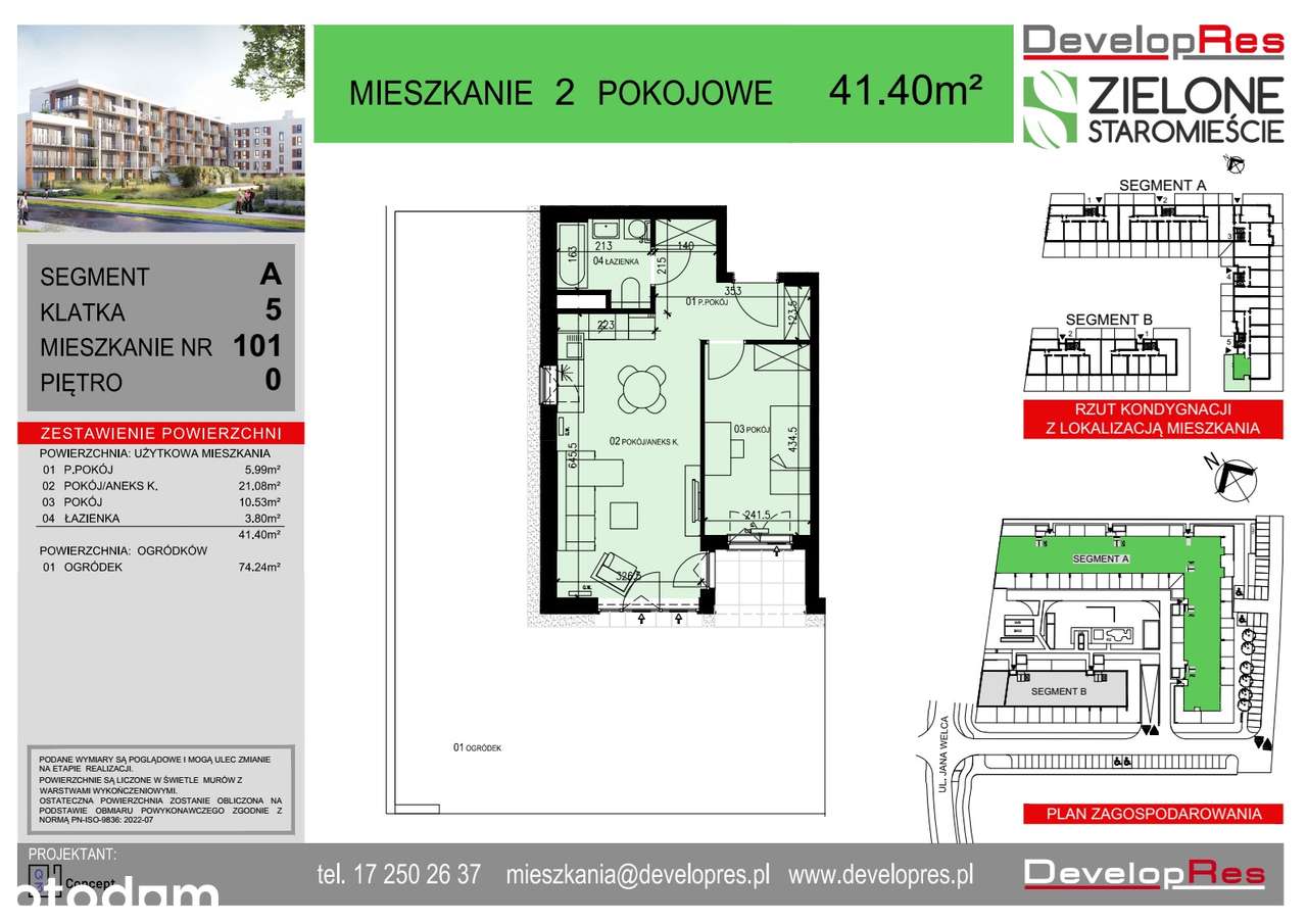 2 pokoje | duży ogródek | Zielone Staromieście | A-101