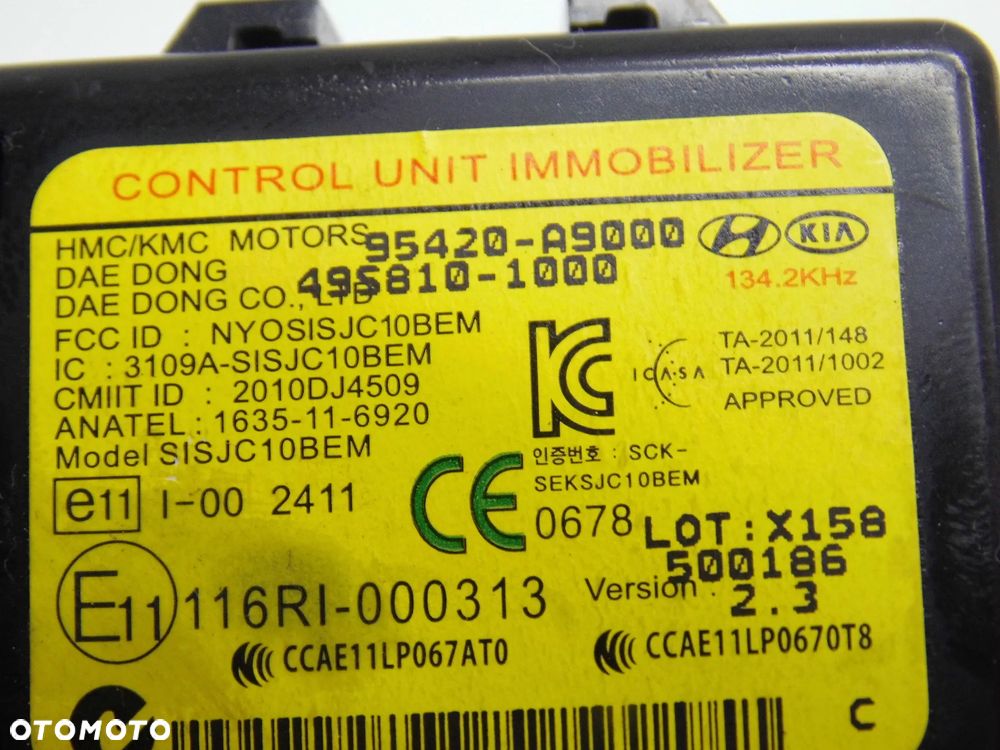 MODUŁ IMMOBILIZERA IMMO 95420-A9000 HYUNDAI TUCSON III - 3