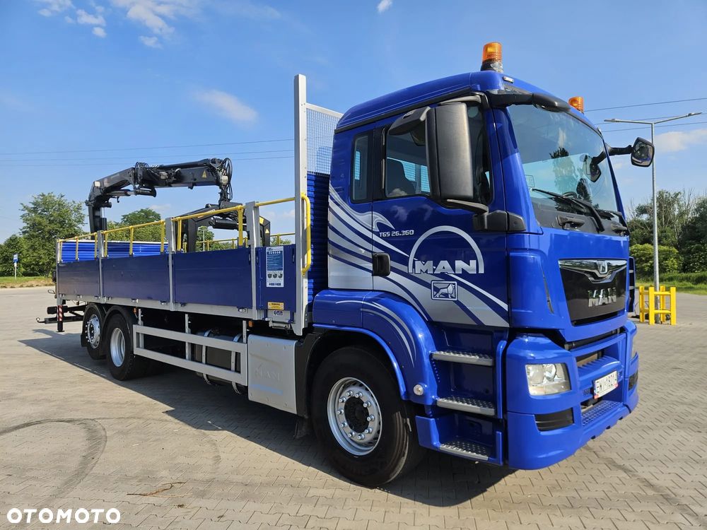 MAN TGS 26.360 6X2 E6 skrzynia + dźwig HMF1420 z pilotem - 5
