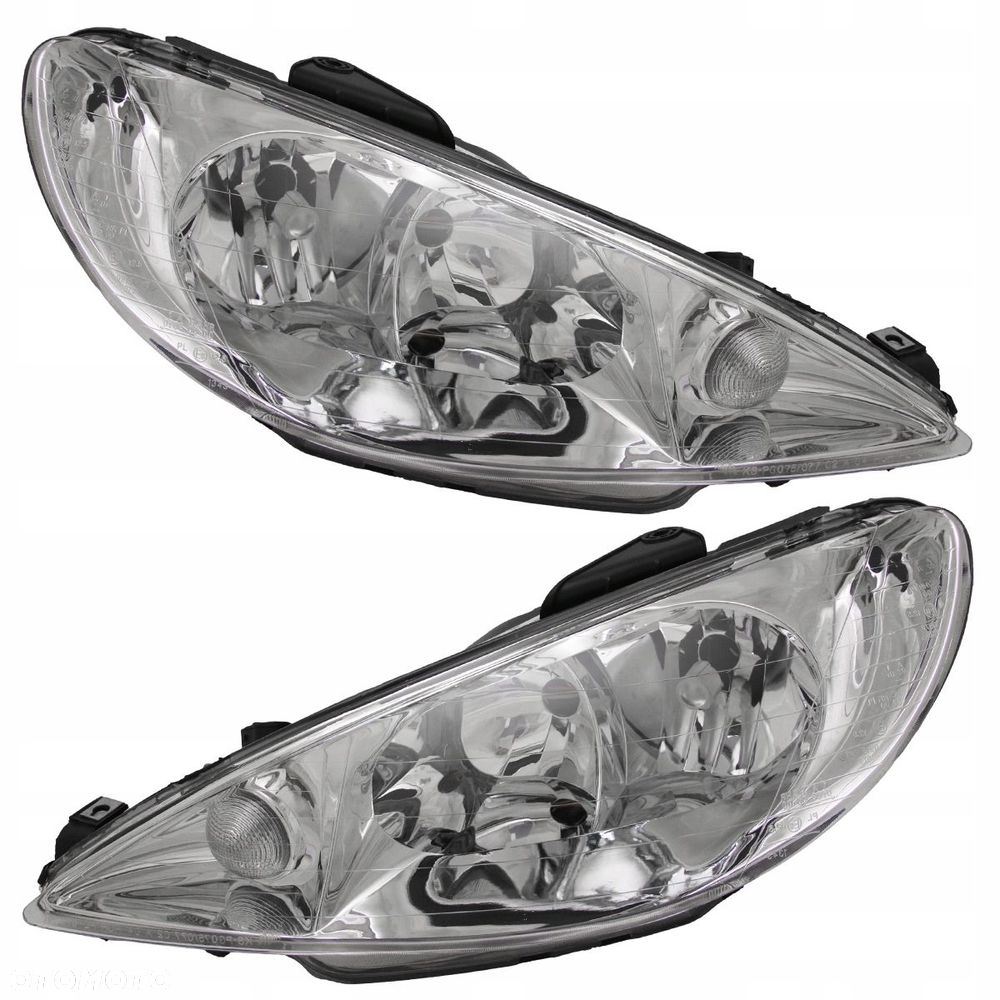 Reflektor Lampa Przód Peugeot 206 1998-2009 kpl - 1