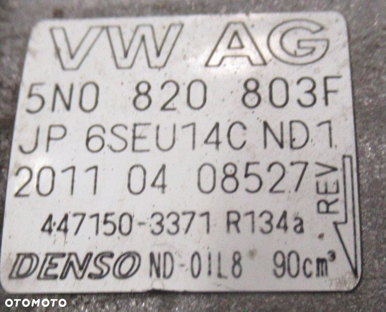 VW GOLF VI 6 PLUS + 2.0 TDI SPRĘŻARKA KOMPERSOR KLIMATYZACJI 5N0820803F - 3