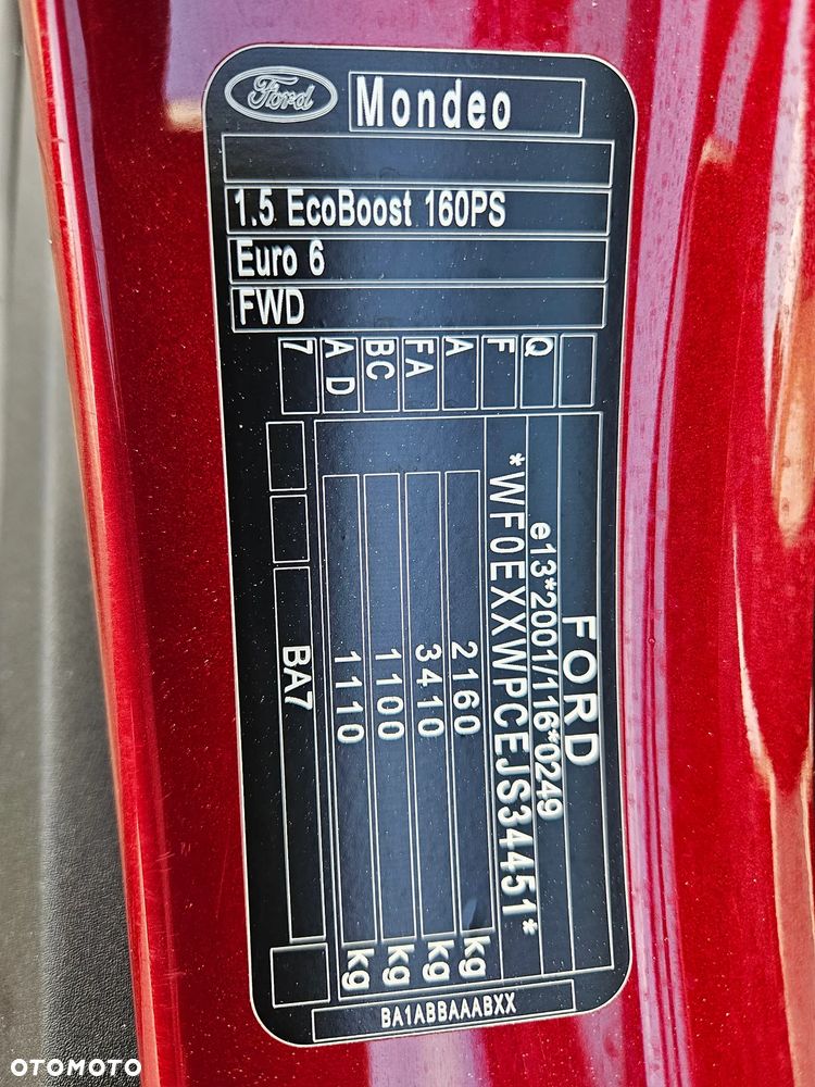 Ford Mondeo 1.5 EcoBoost Ambiente Plus - 36