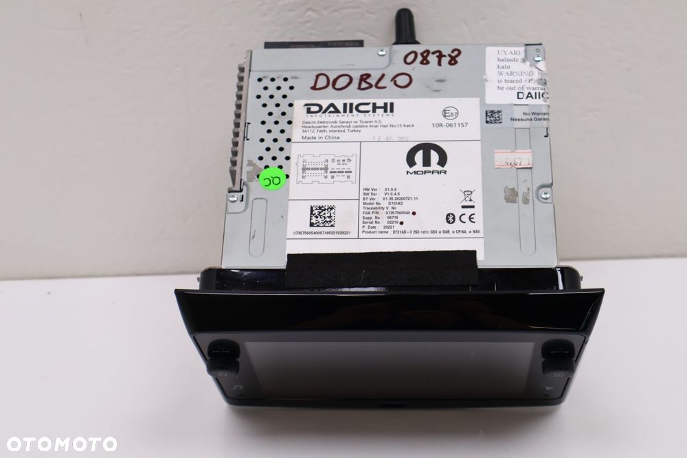 FIAT DOBLO II RADIO EKRAN NAWIGACJA '07357560540 - 4