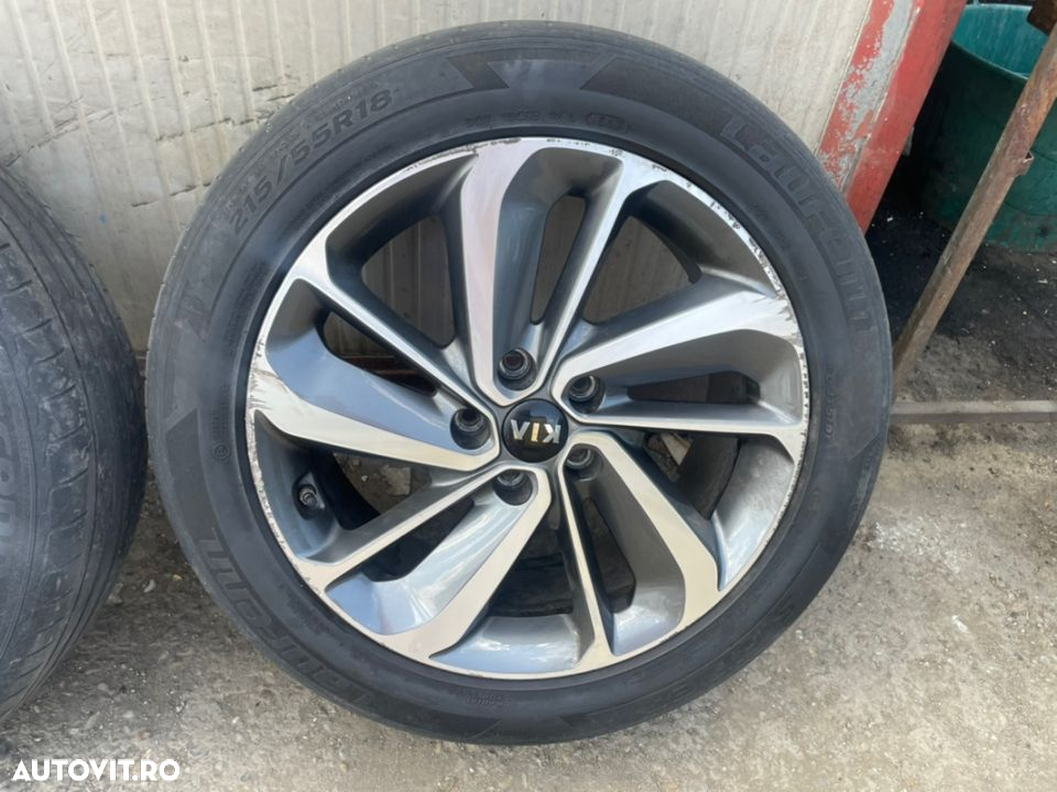 Set jante aliaj KIA NIRO an 2018 cu cauciucuri vara 215/55R18 si senzori presiune - 5