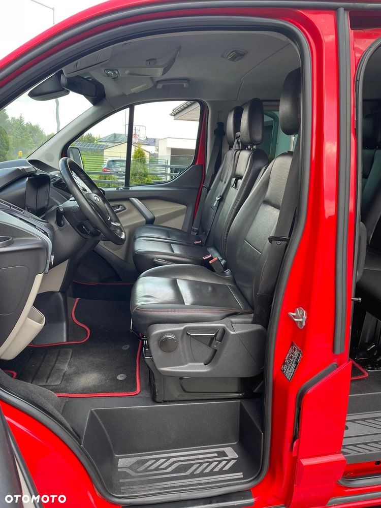 Ford TRANSIT CUSTOM LONG L2H1 Klima Navi Kamera Grzane Fotele 2xDrzwi Boczne Skóry Dubel Kabina 6os. Tempomat 2xPdc Rury - 14
