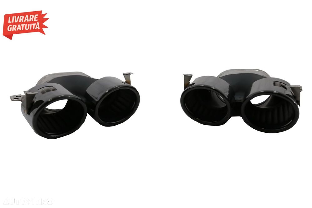 Difuzor Bara Spate cu Evacuari Negre si Capace Oglinzi Mercedes A-Class V177 Sedan- livrare gratuita - 8