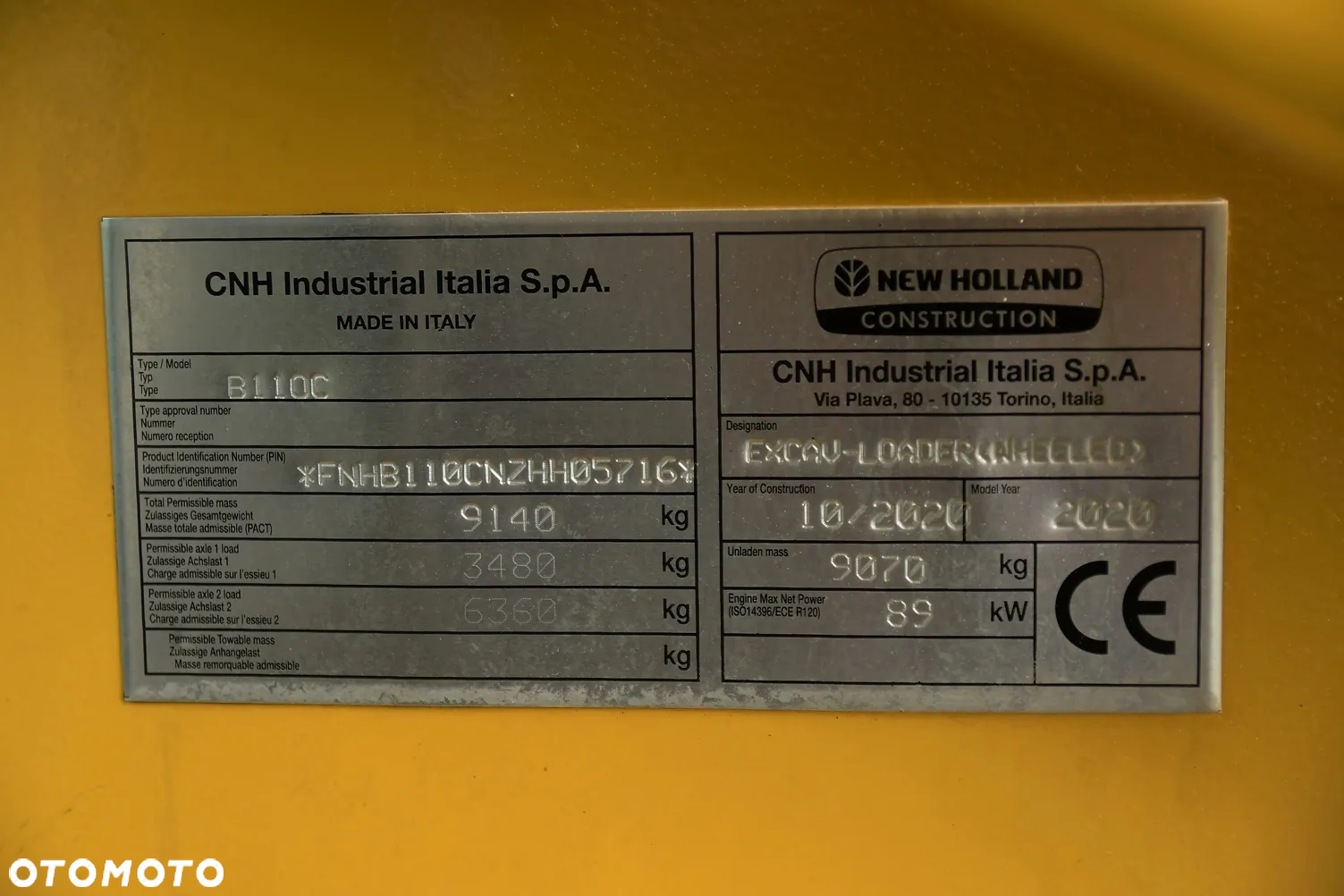 New Holland KOPARKO-ŁADOWARKA * NEW HOLLAND B110C TC * ZNAKOMITY STAN! - 28