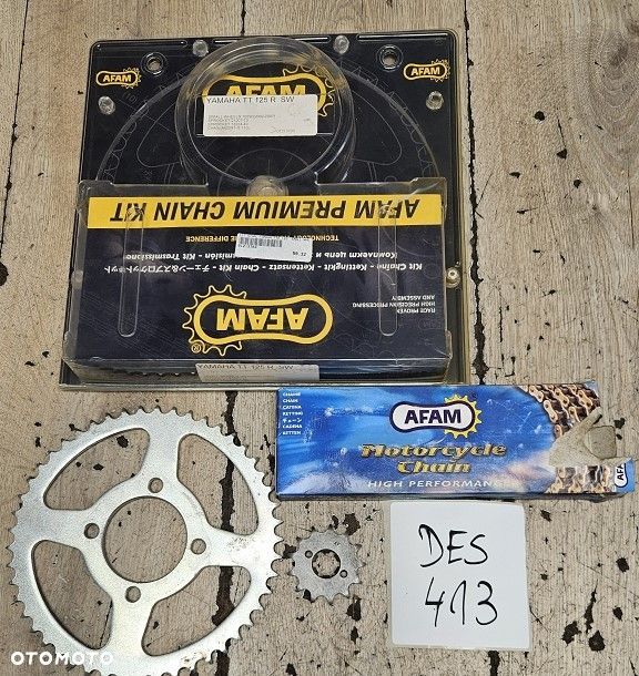 Zestaw napędowy AFAM łańcuch A428R1-G zębatki 13/49 Yamaha TT 125 R - 1