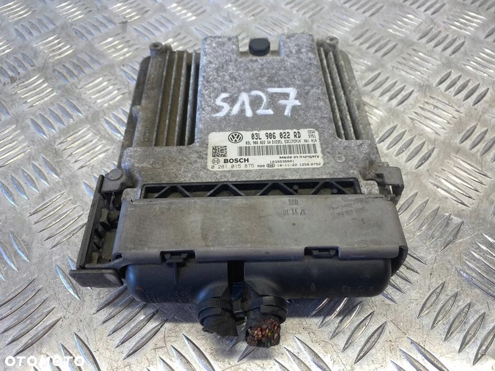 STEROWNIK KOMPUTER SILNIKA SKODA OCTAVIA MK2 03L906022RD 0281015875 - 1