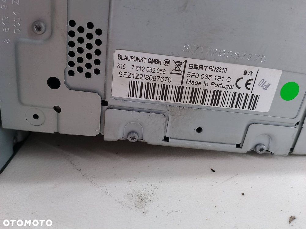 RADIO CD NAVI SEAT ALTEA XL 5P0035191C  RNS310 - 7