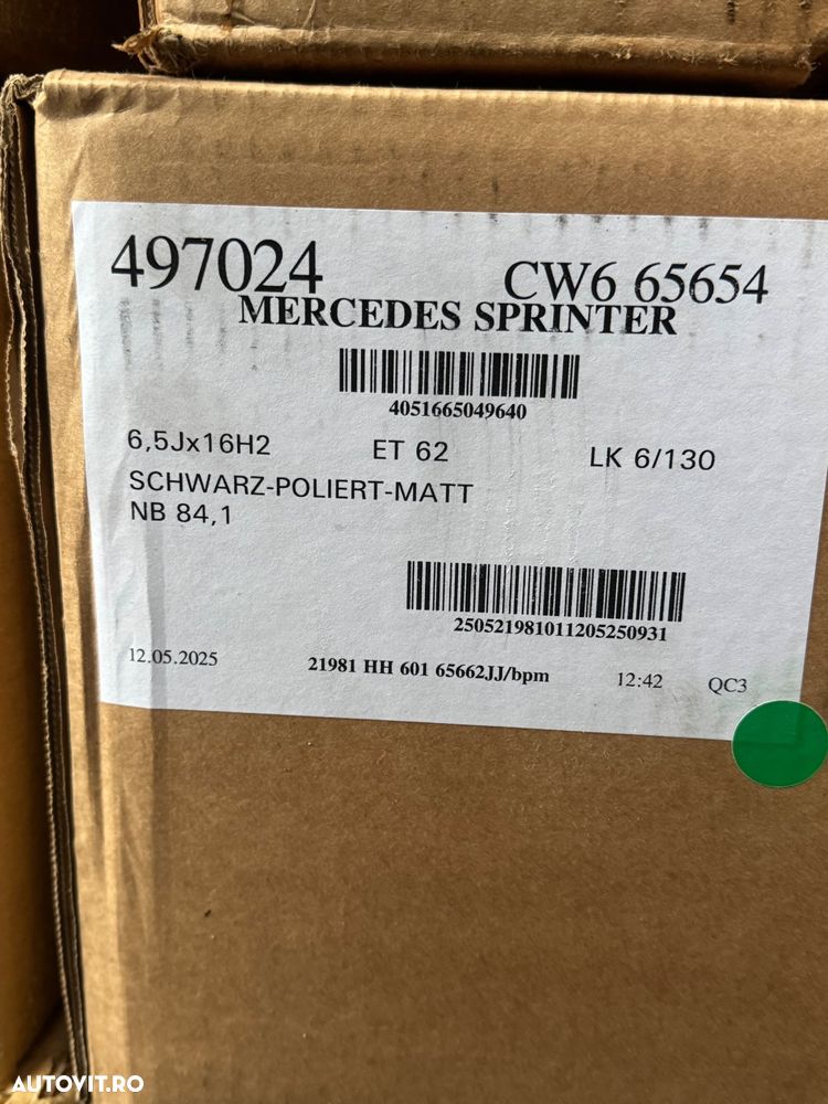 Vând jante aliaj Borbet Mercedes sprinter 6x130 pe 16” - 4