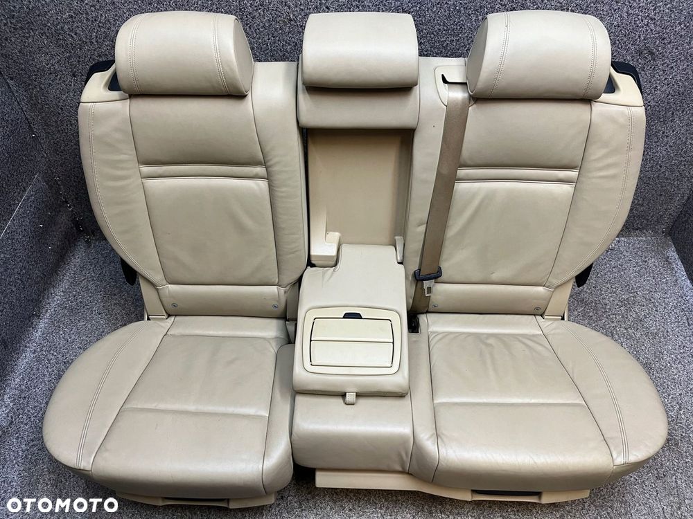 Kanapa tyl tylna grzana skora gladka Nappa Beige 7 osob BMW E70 X5 - 5