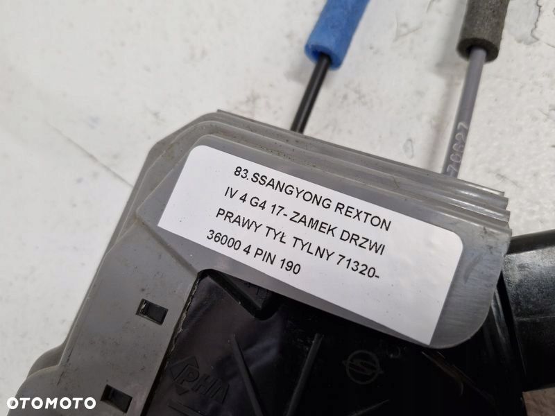 SSANGYONG REXTON IV 4 G4 17- ZAMEK DRZWI PRAWY TYŁ TYLNY 71320-36000 4 PIN - 2