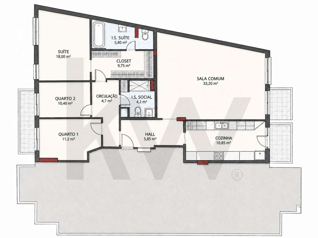 VENDA T3 - 130 m2 com garagem, nas Amoreiras / Liceu Francês - Campoli - Grande imagem: 2/22