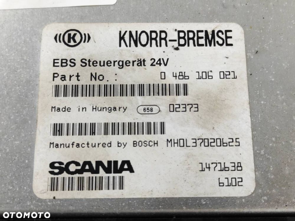 STEROWNIK MODUŁ EBS 1471638 0486106021 SCANIA 4 - 3